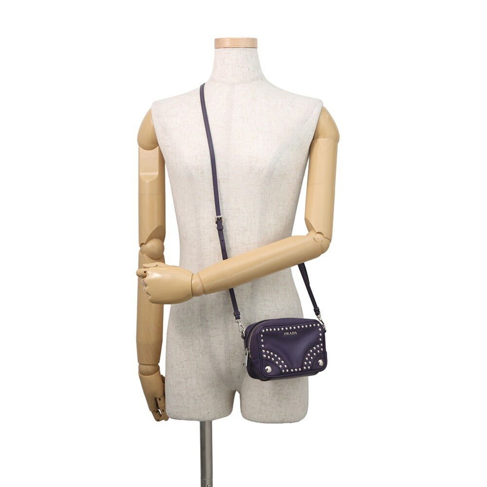 PRADA Purple Leather Shoulder Bag - Picture 4 of 16